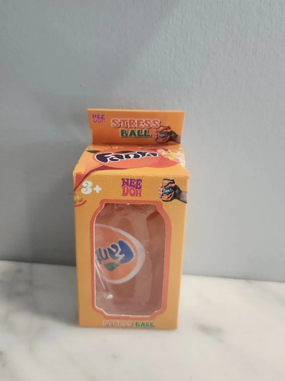 NeeDoh fanta orange can shaped Stress Ball - orange